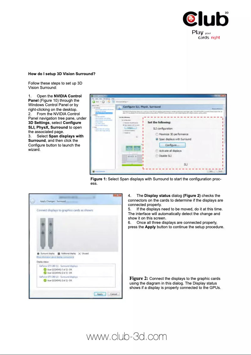 Page 1 de la notice Manuel utilisateur CLUB3D CGNX-XT55072ZI