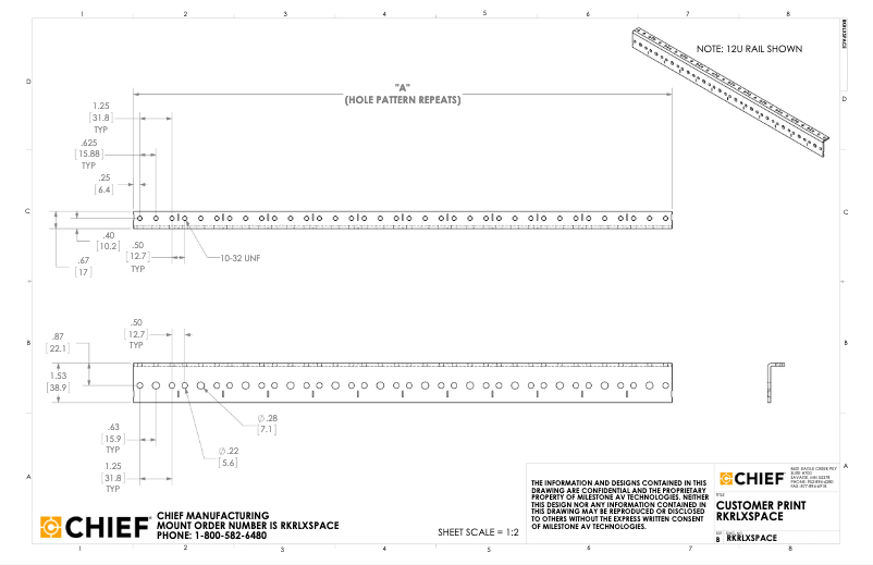 Page 1 de la notice Manuel utilisateur Chief RKRL8SPACE