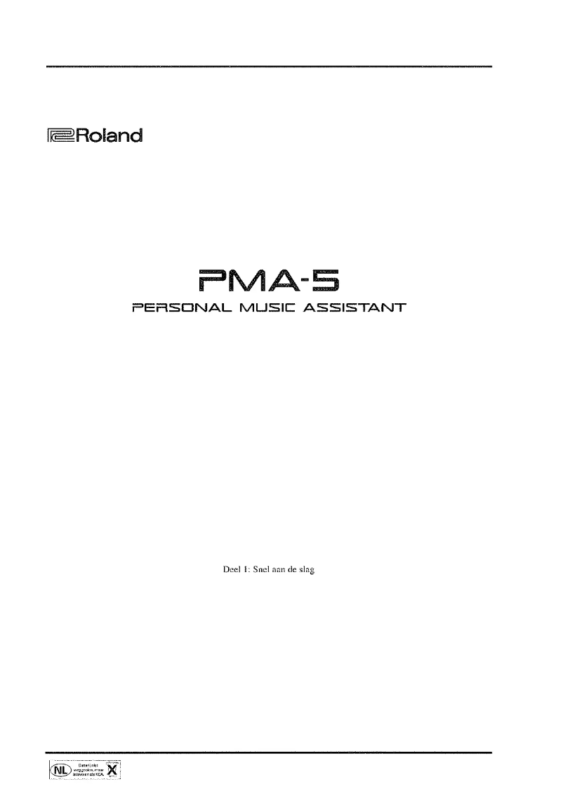 Page n°1 - Manuel utilisateur Roland PMA-5