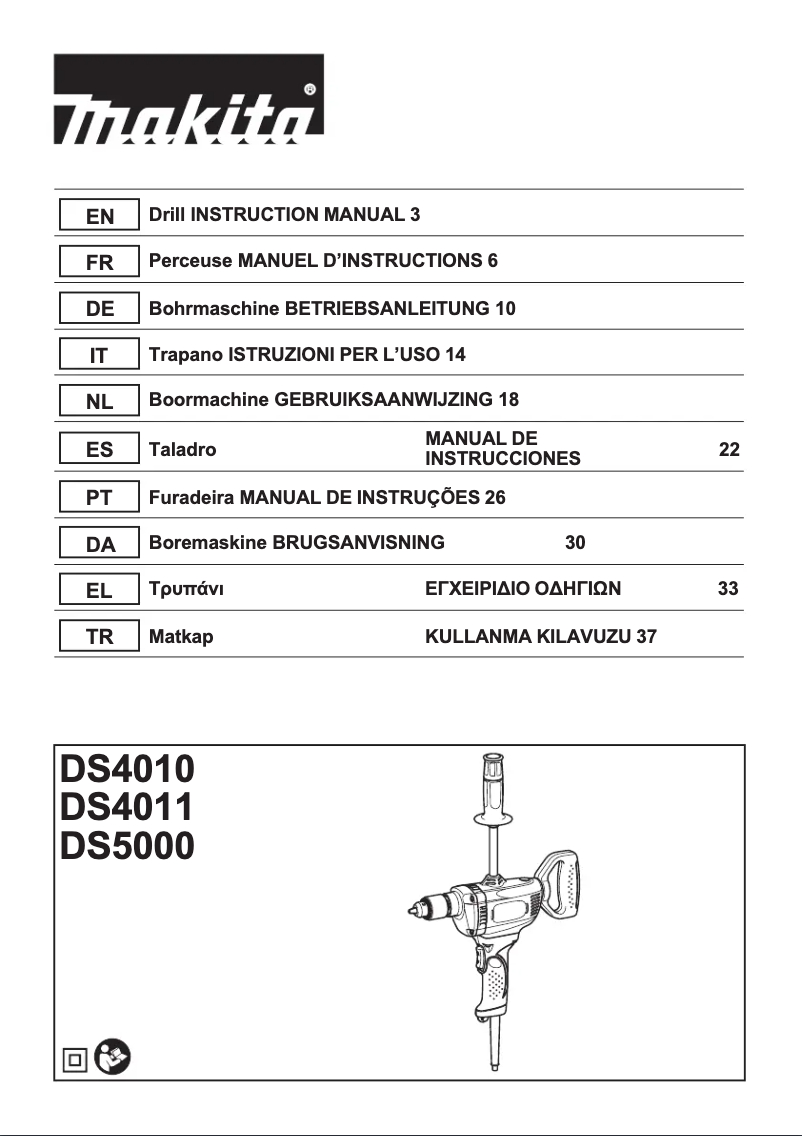 Page 1 de la notice Manuel utilisateur Makita DS4010