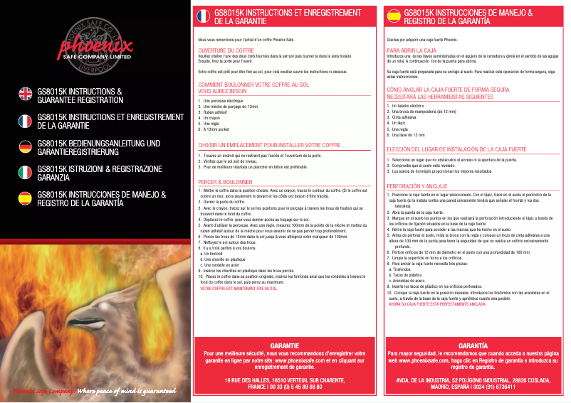 Imagen de la primera página del manual del dispositivo Tucana GS8016K
