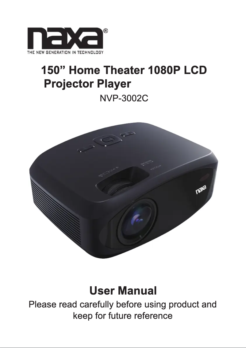 Página 1 del manual Manual de usuario Naxa NVP-3002C