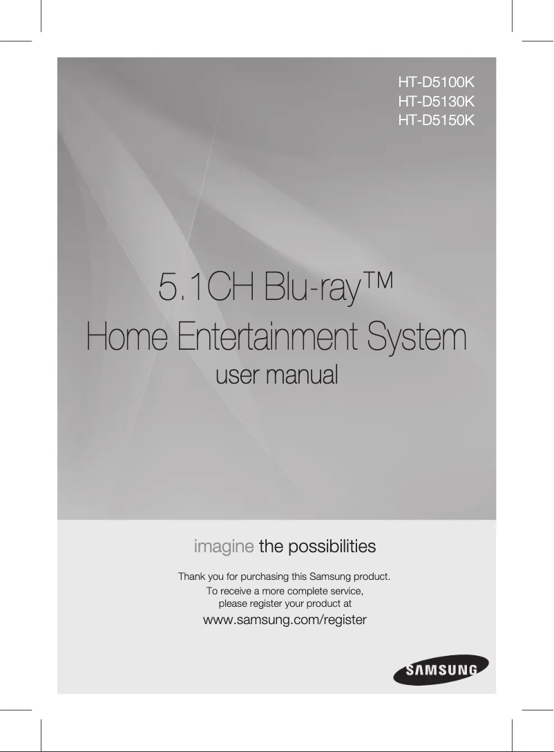Page n°1 - Manuel utilisateur Samsung D5100K