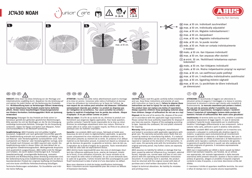 Page 1 de la notice Guide d'installation Abus JC1430