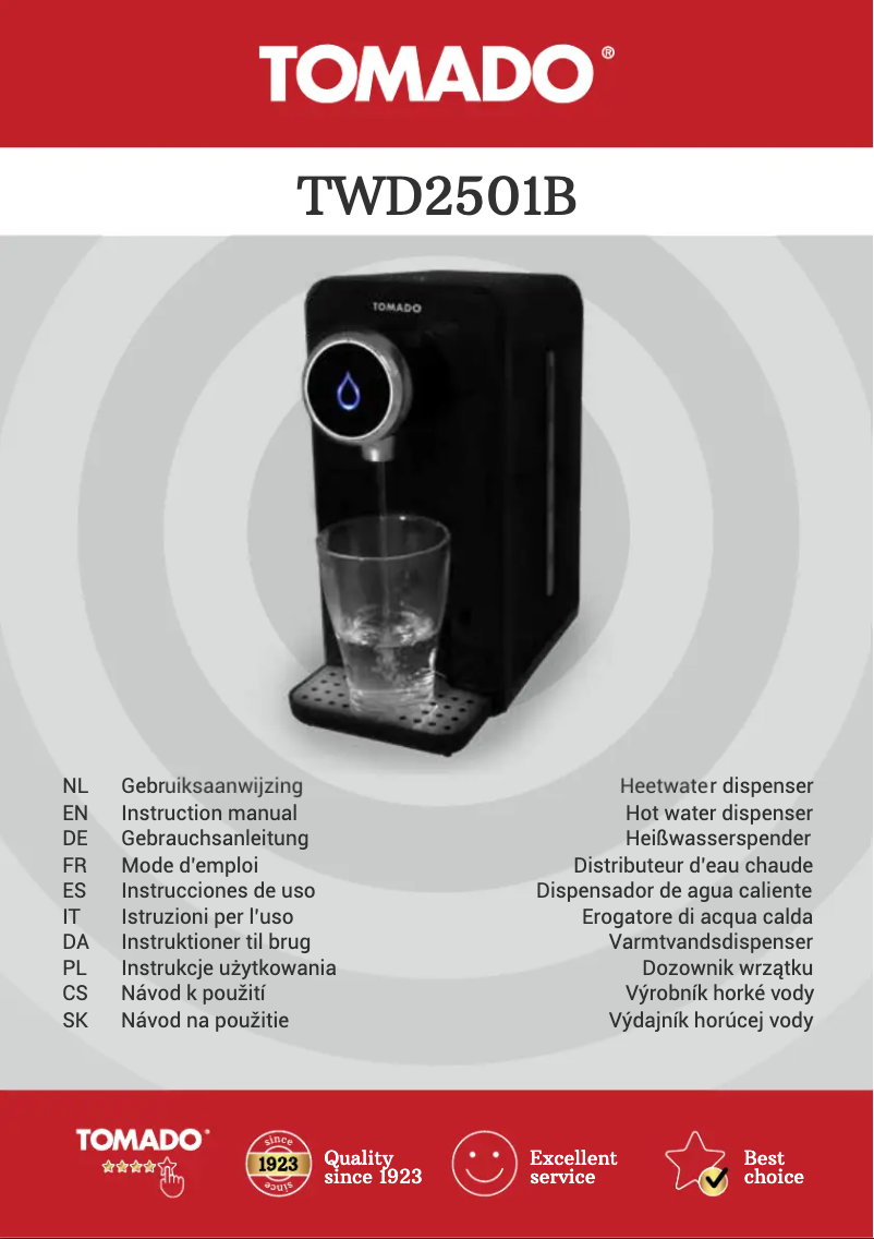 Image de la première page du manuel de l'appareil TWD2501B