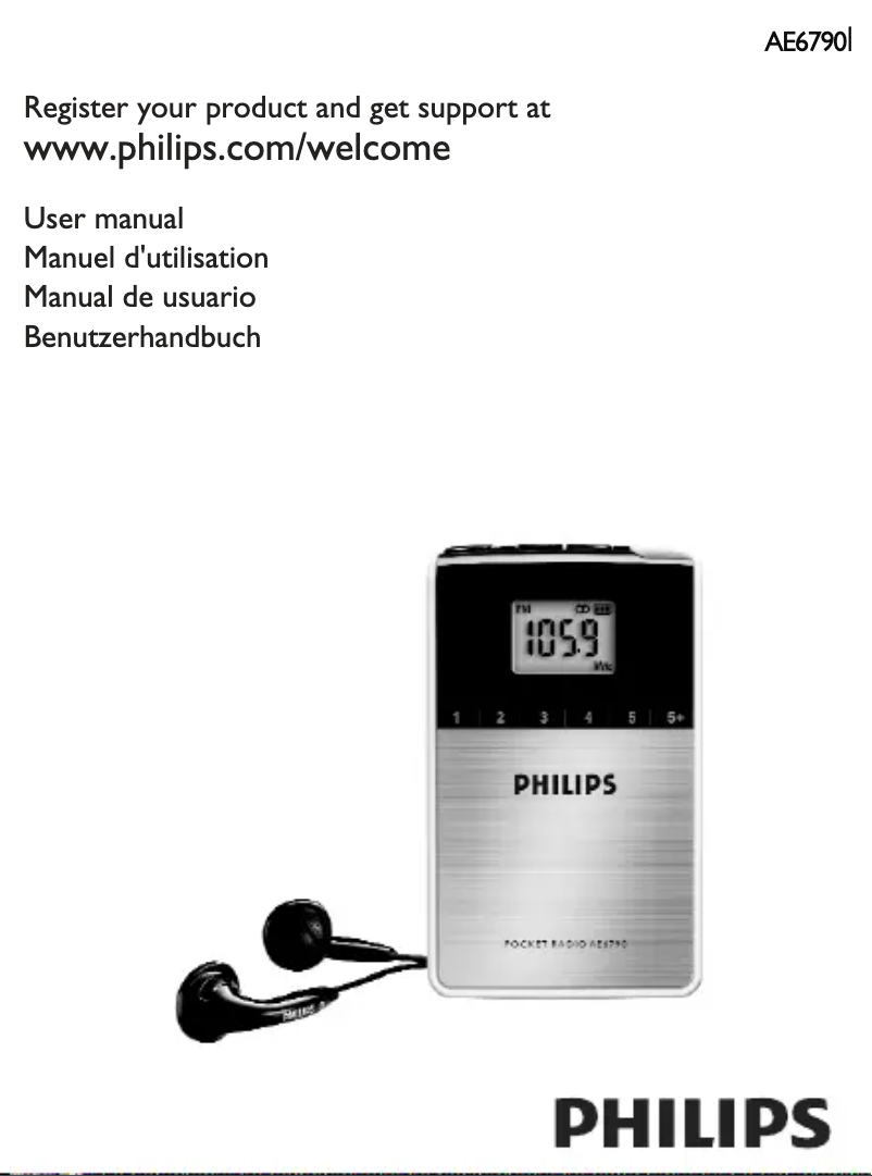 Page n°1 - Manuel utilisateur Philips AE6790