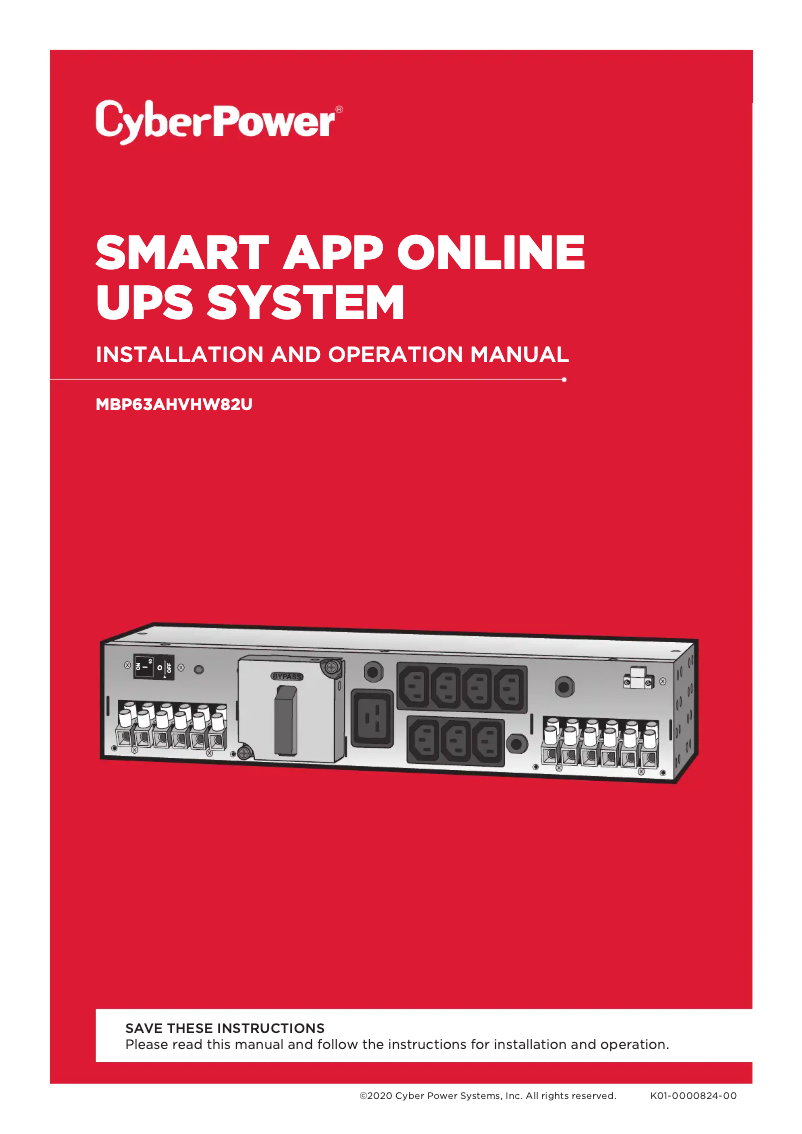 Page 1 de la notice Manuel utilisateur CyberPower MBP63AHVHW82U