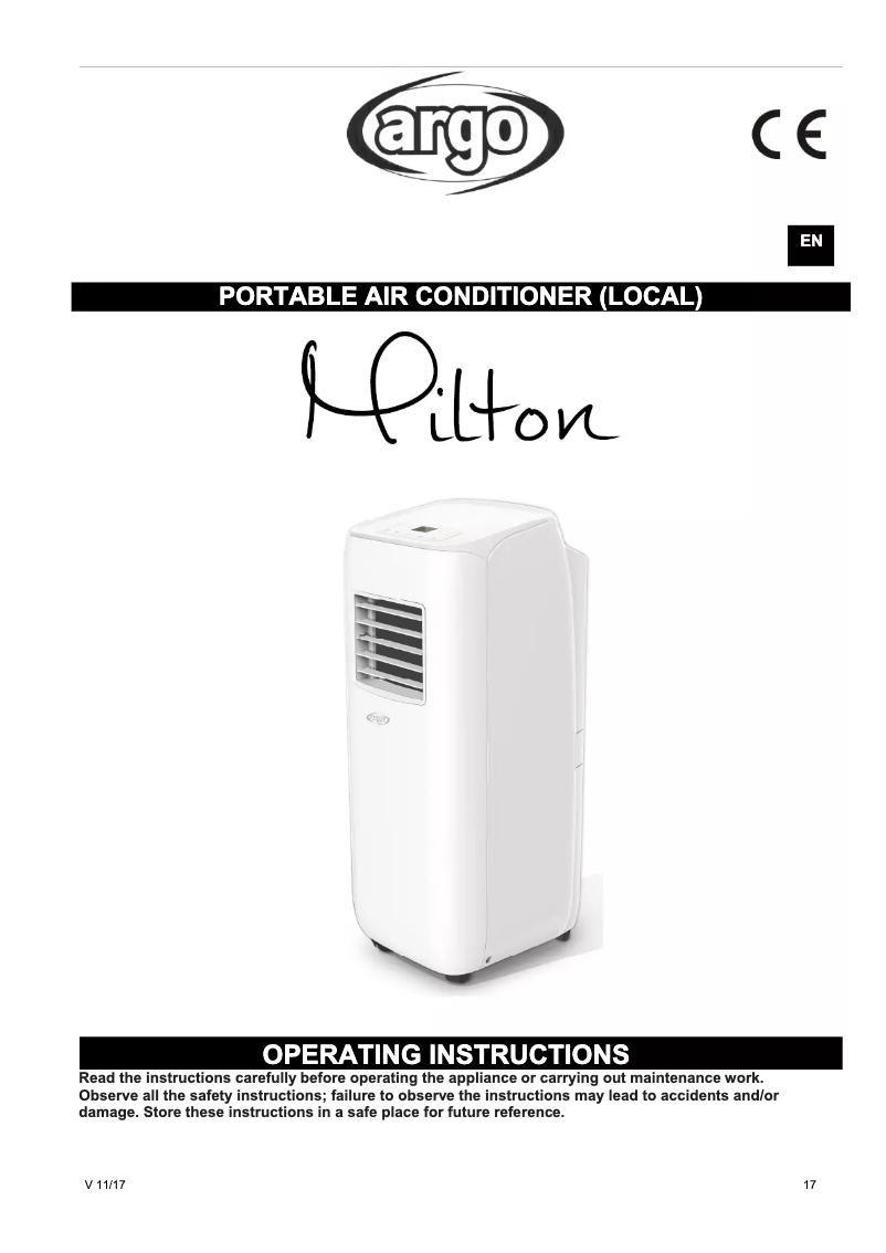 Page n°1 - Manuel utilisateur ARGO Milton