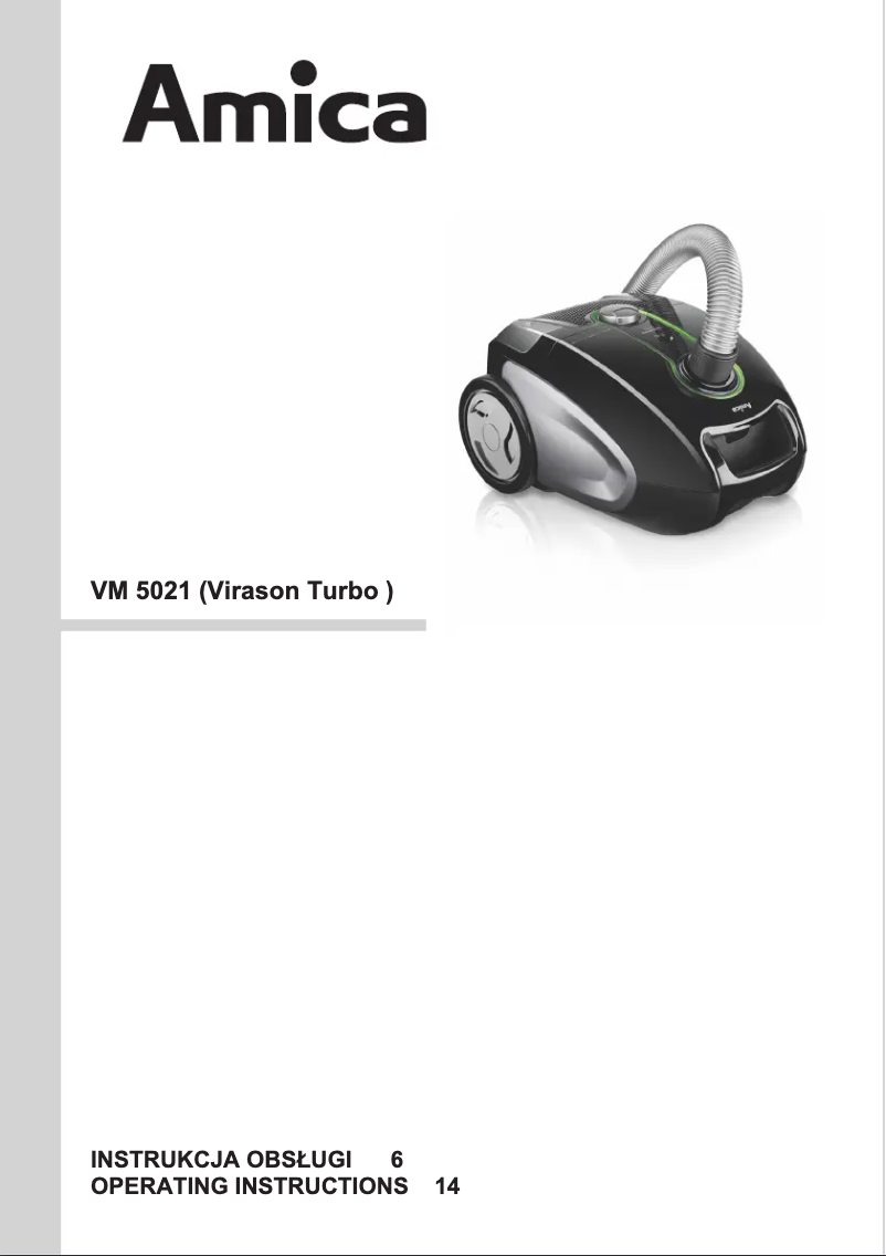 Image de la première page du manuel de l'appareil Solano Turbo VM 5021
