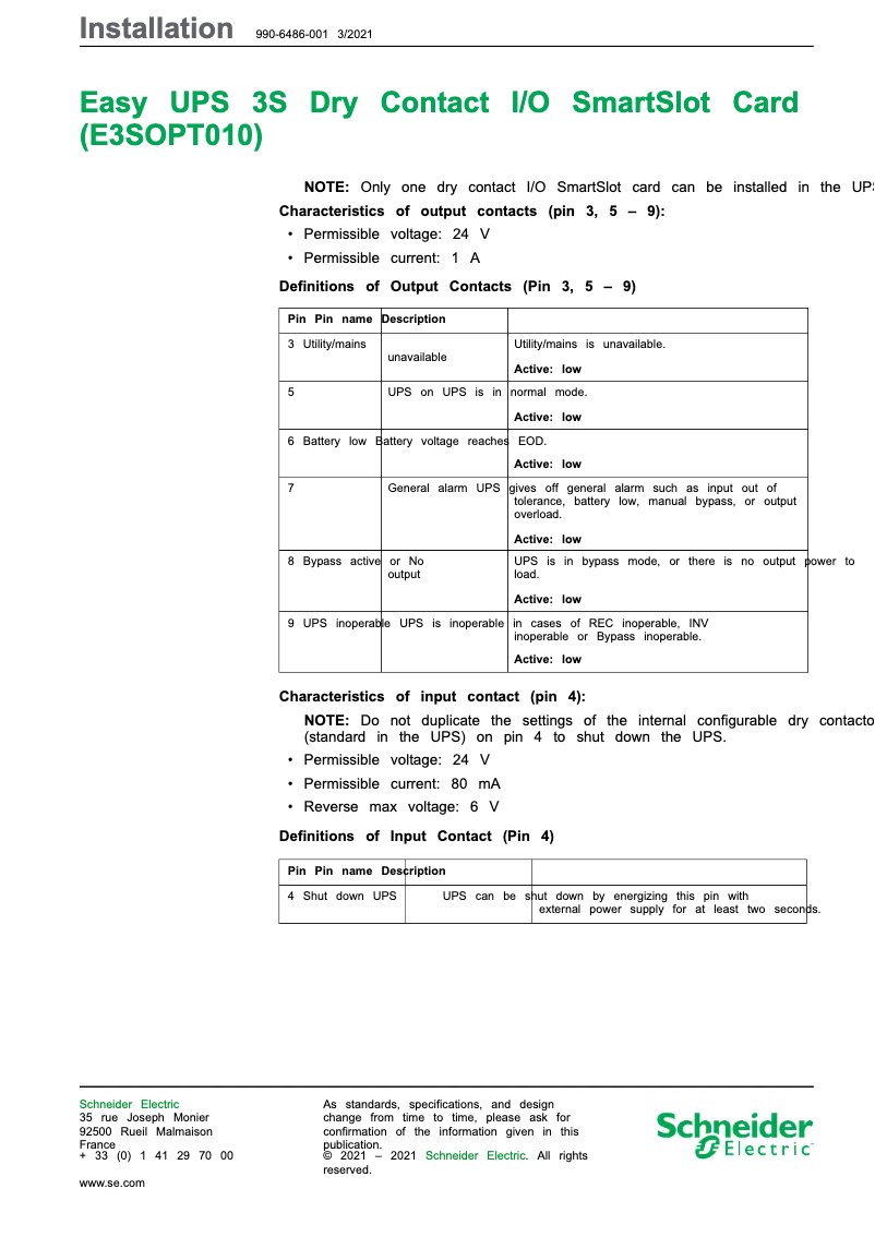 Página 1 del manual Manual de usuario APC E3SOPT010