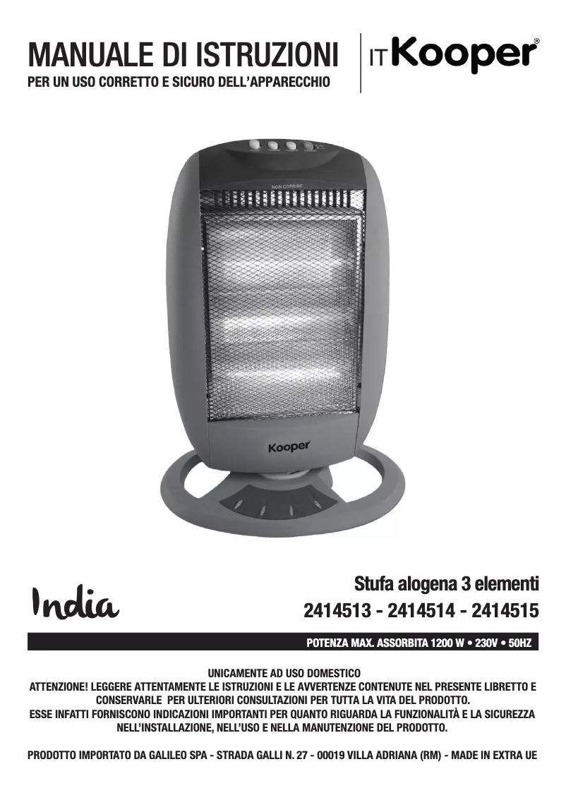 Página 1 del manual Manual de usuario Kooper 2414515