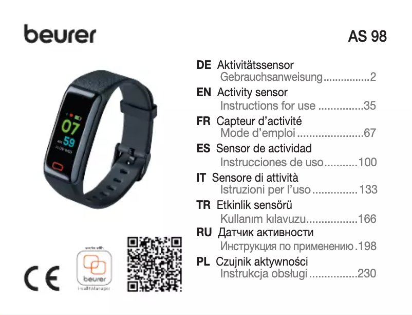 Image de la première page du manuel de l'appareil AS 98