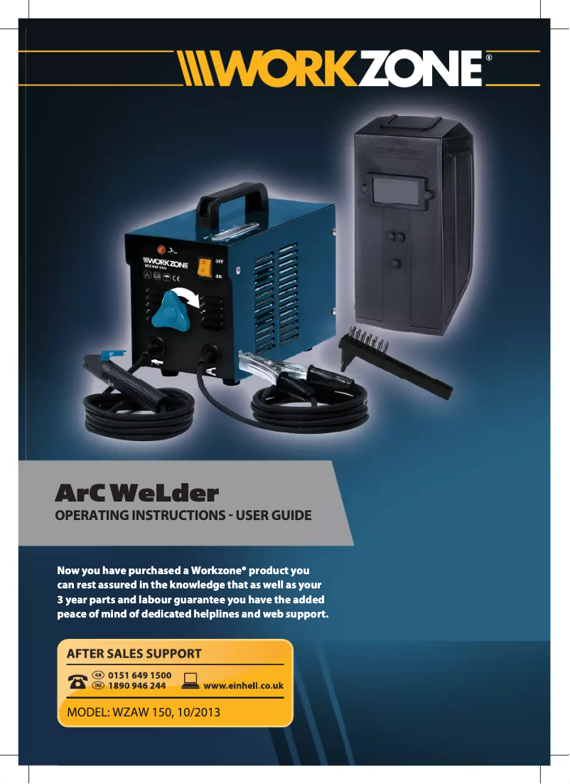 Page 1 de la notice Manuel utilisateur Workzone WZAW 150