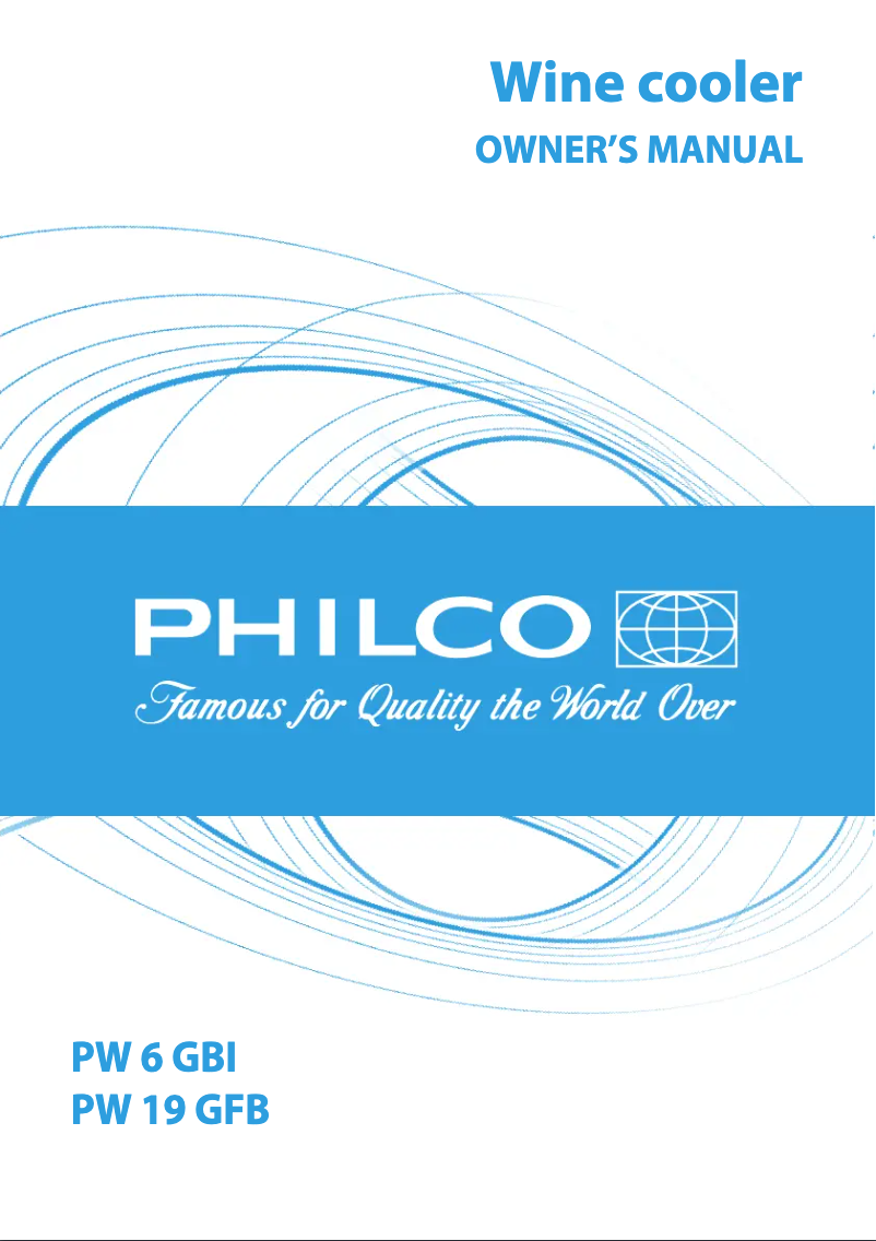 Page n°1 - Manuel utilisateur Philco PW 19 GFB