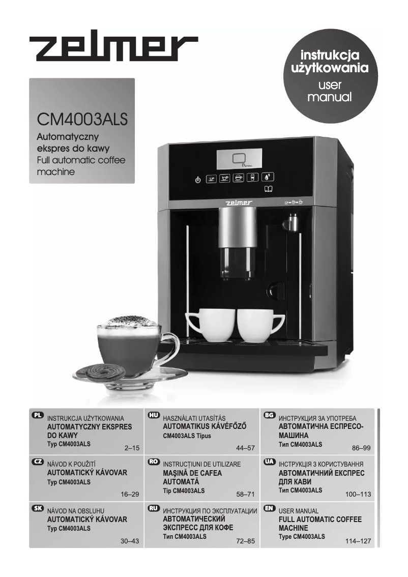 Image de la première page du manuel de l'appareil CM4003ALS