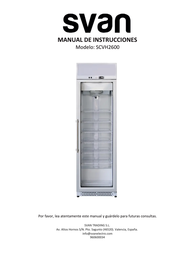 Page 1 de la notice Manuel utilisateur SVAN SCVH2600