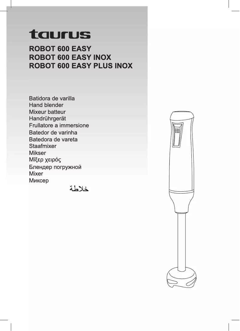 Page n°1 - Manuel utilisateur Taurus Robot 600 Easy