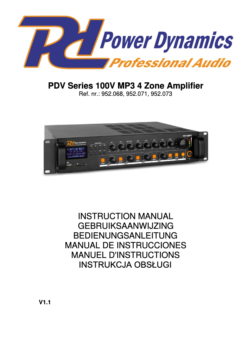 Página 1 del manual Manual de usuario Power Dynamics PDV240MP3