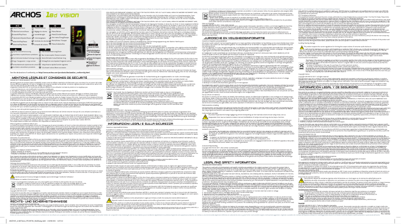Page 1 de la notice Manuel utilisateur Archos 18d Vision