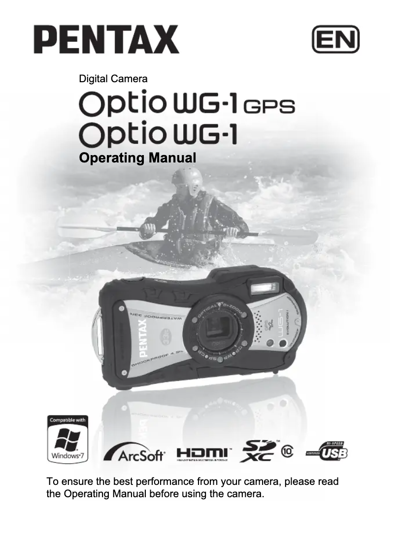 Página 1 del manual Manual de usuario Pentax Optio WG-1 GPS