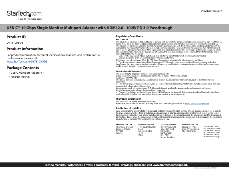 Image de la première page du manuel de l'appareil DKT31CHPD3