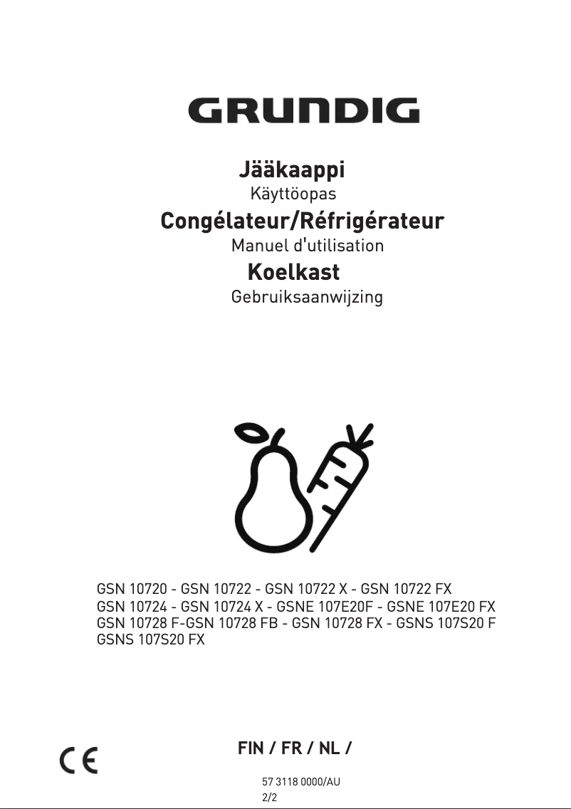 Page 1 de la notice Manuel utilisateur Grundig GSN 10728 FX