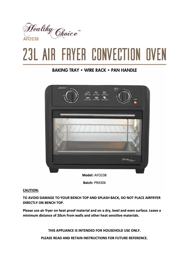 Image de la première page du manuel de l'appareil FA230