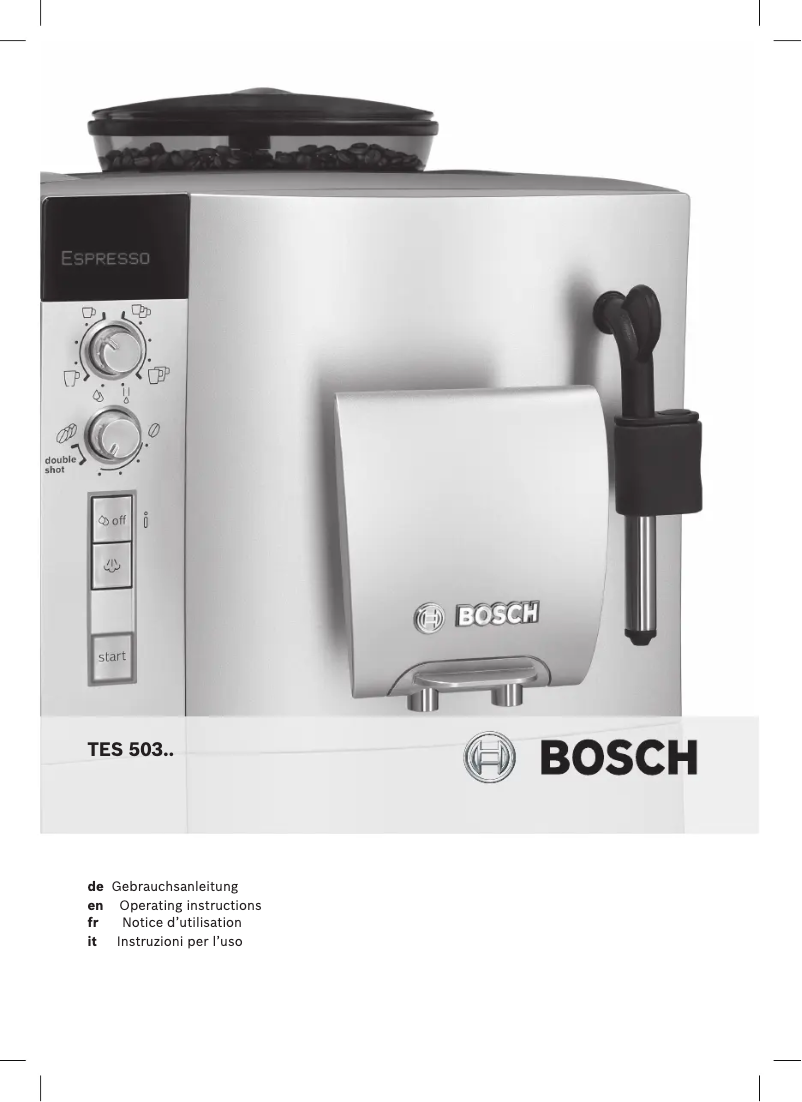 Page 1 de la notice Manuel utilisateur Bosch TES50351DE
