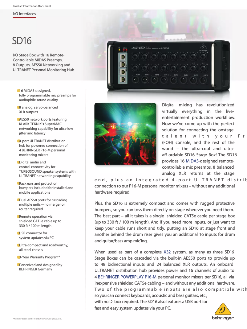 Image de la première page du manuel de l'appareil SD16