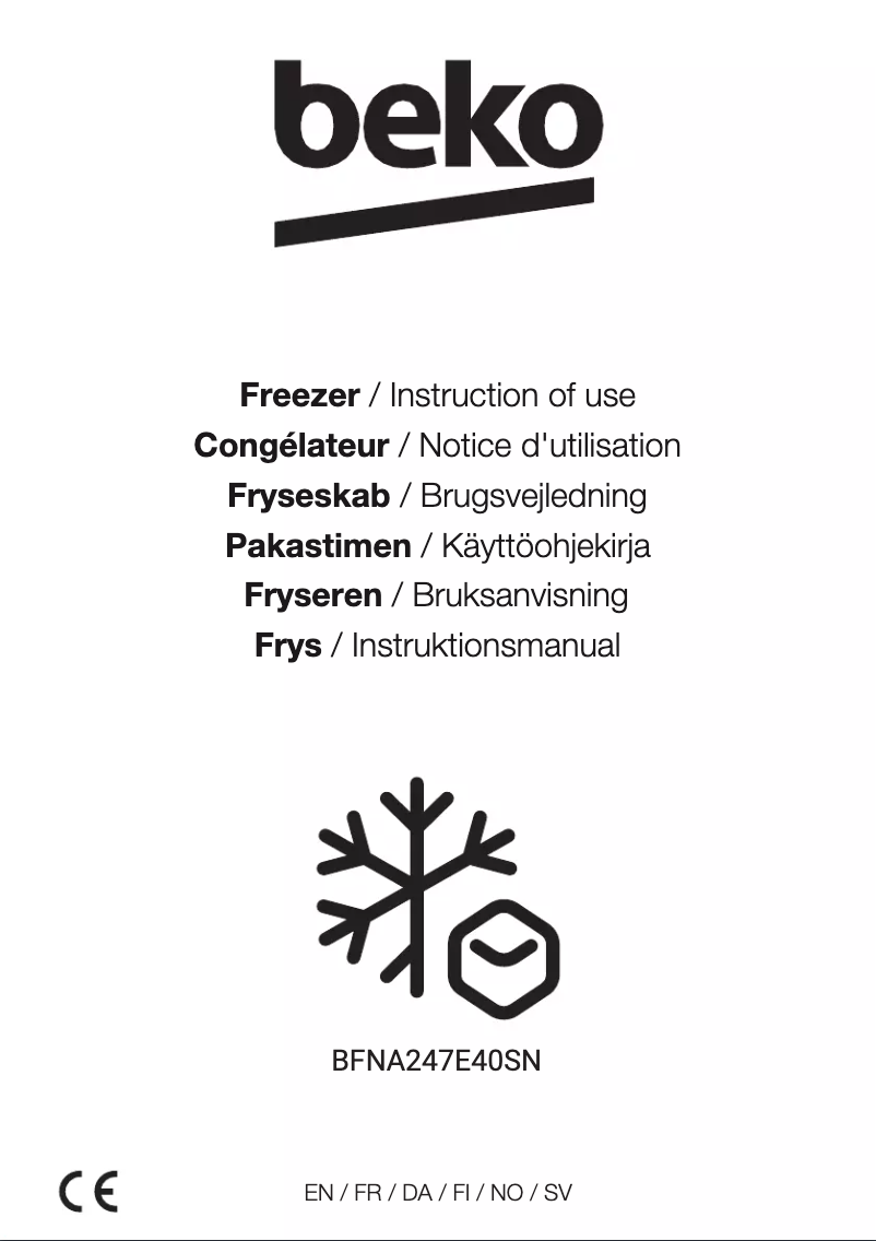 Image de la première page du manuel de l'appareil BFNA247E40SN