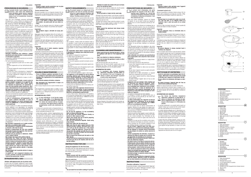 Image de la première page du manuel de l'appareil Cuoci Riso 423010