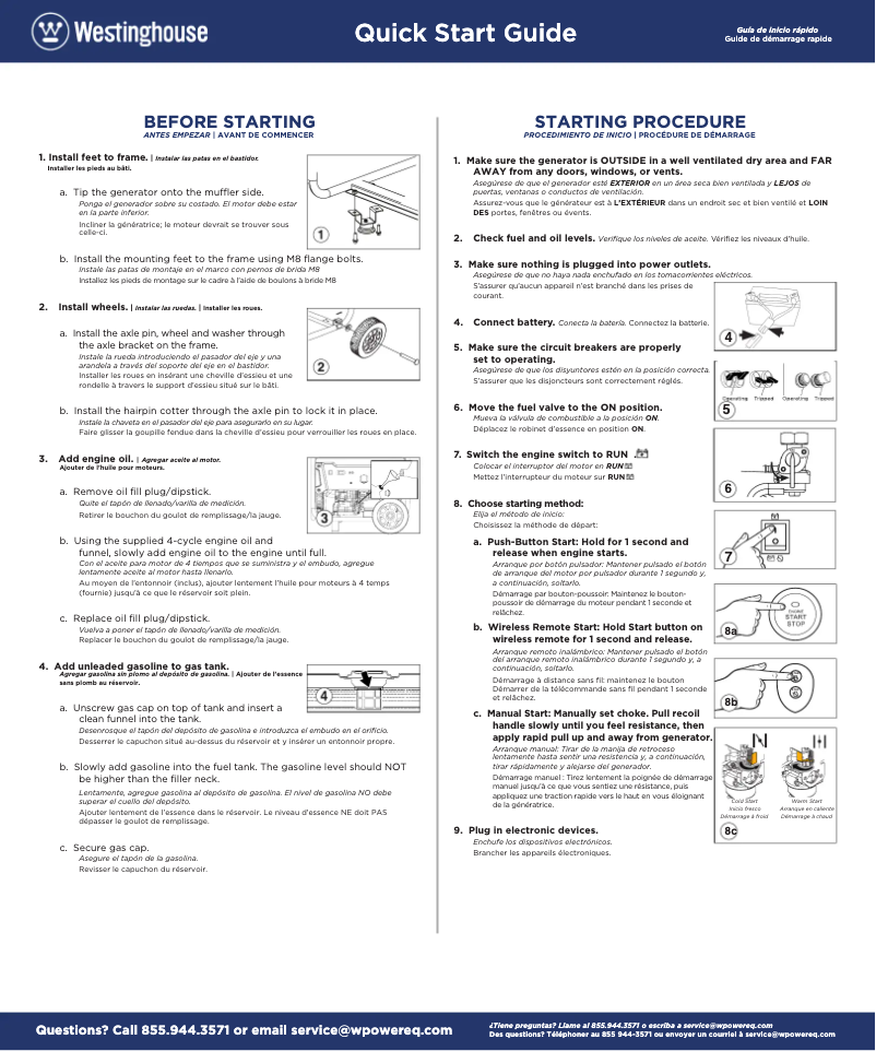 Image de la première page du manuel de l'appareil WGen5300