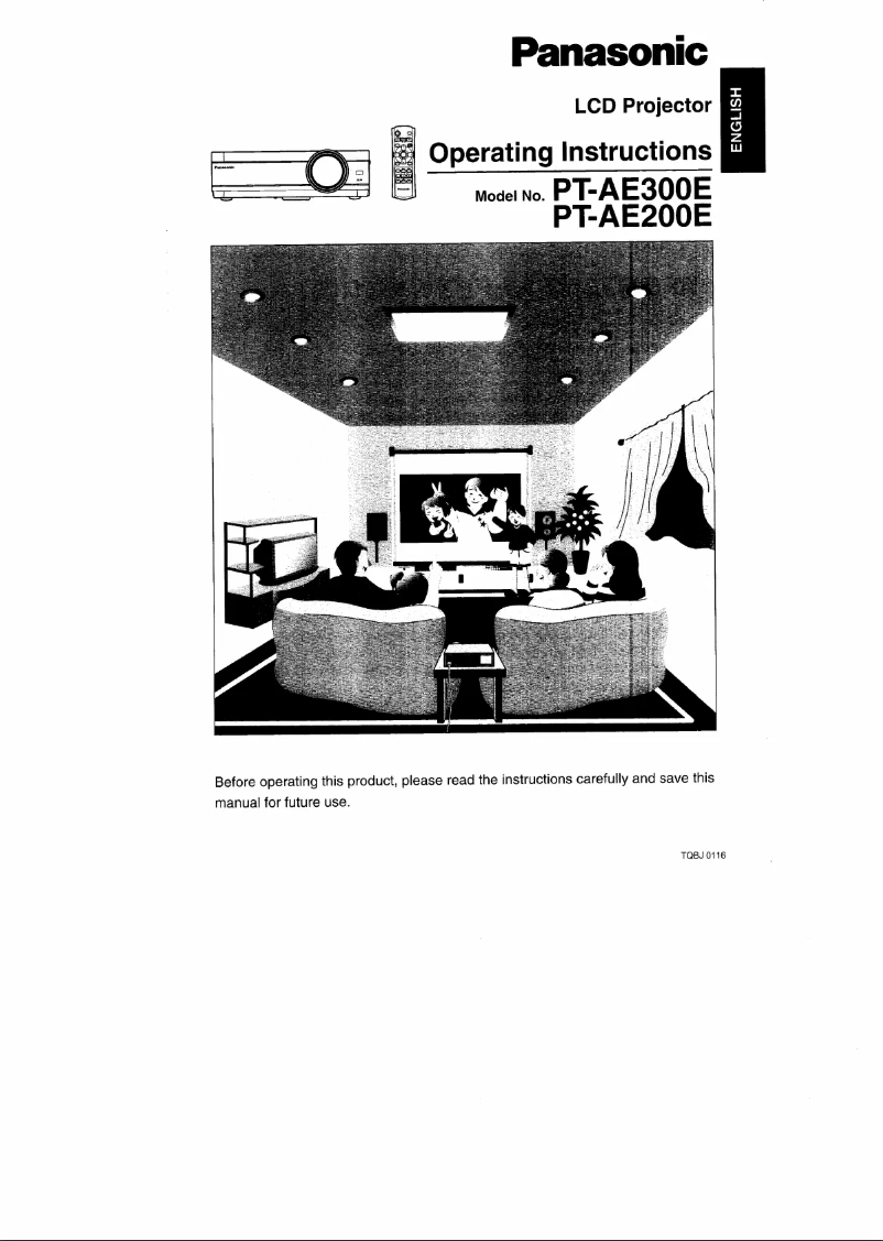 Image de la première page du manuel de l'appareil PT-AE300EC
