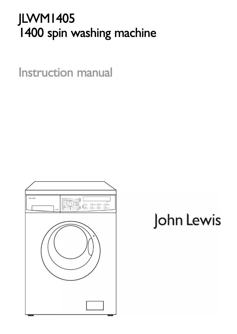 Página 1 del manual Manual de usuario John Lewis JLWM 1405