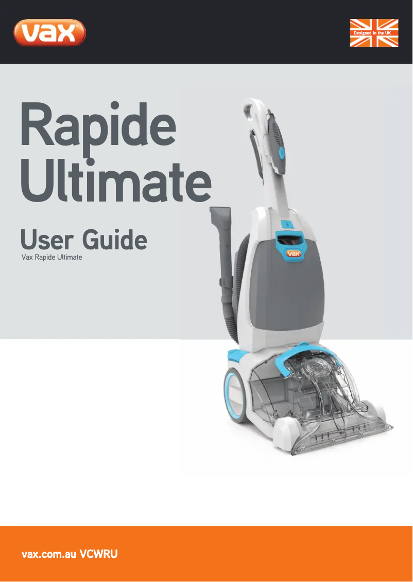 Página 1 del manual Manual de usuario Vax Rapide Ultimate VCWRU