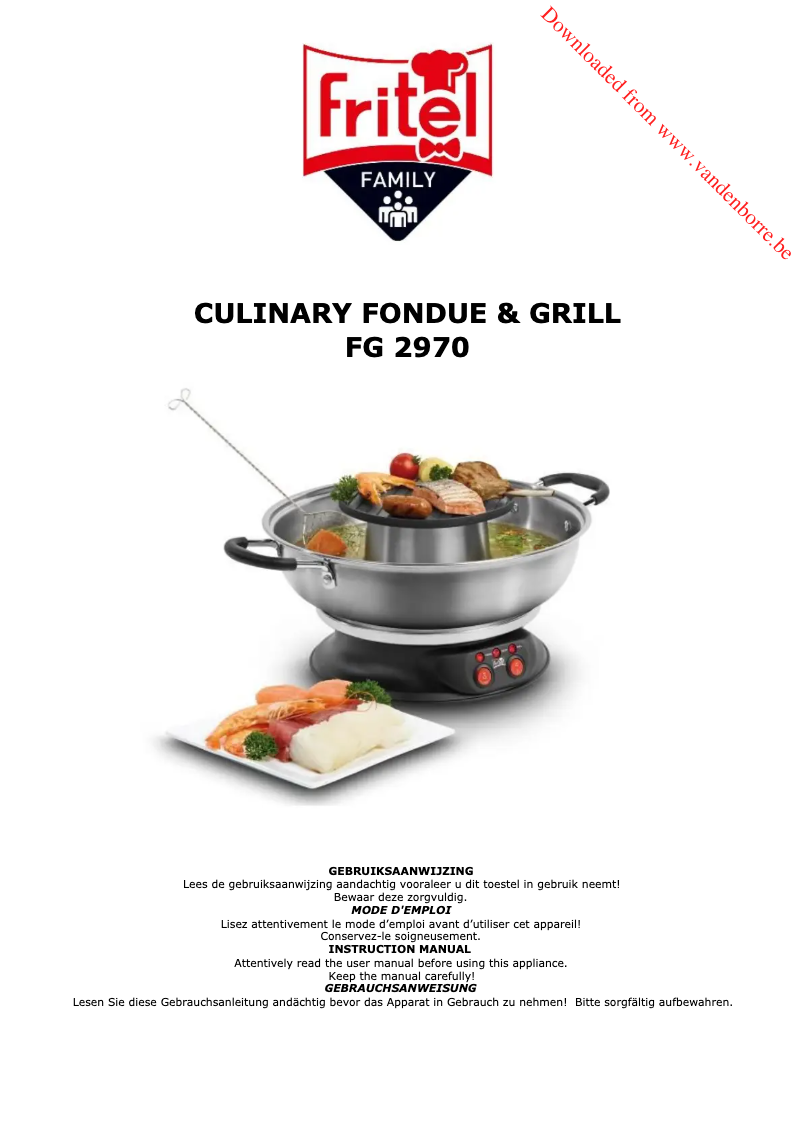 Image de la première page du manuel de l'appareil FG 2970