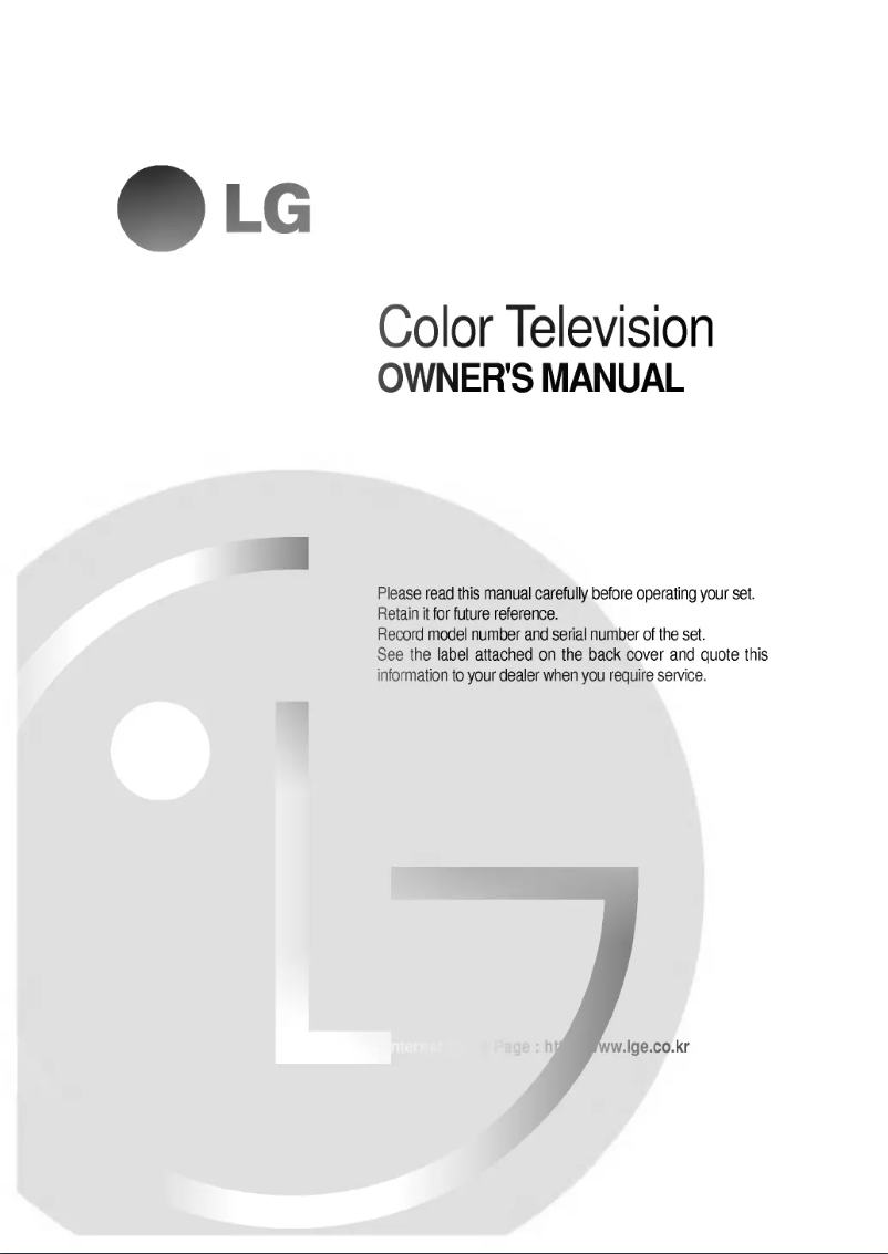 Page n°1 - Manuel utilisateur LG CP-29Q20P