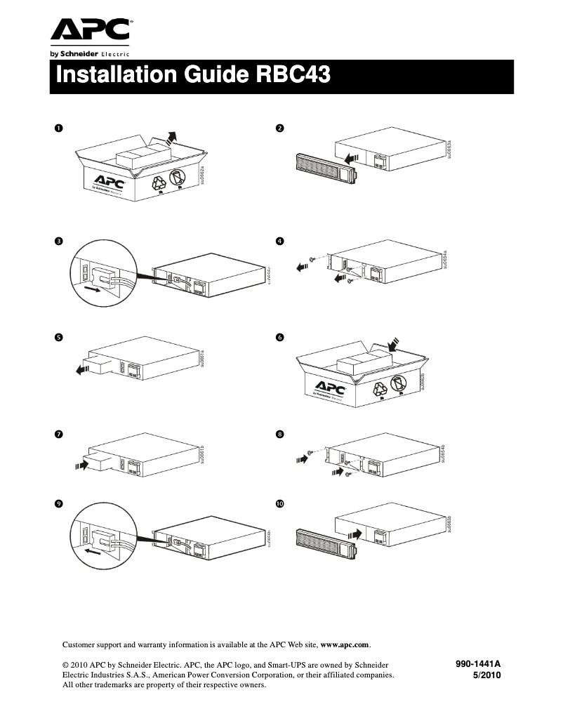 Page 1 de la notice Mode d'emploi APC RBC43