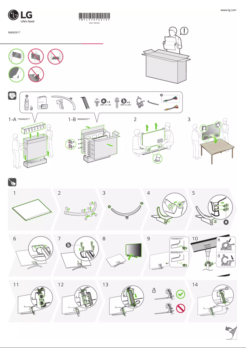 Page n°1 - Manuel utilisateur LG NANO91