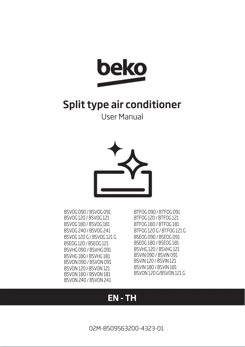 Page 1 de la notice Manuel utilisateur Beko BSVON 180