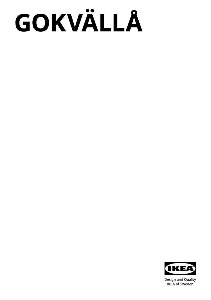Image de la première page du manuel de l'appareil GOKVÄLLÅ 105.738.52