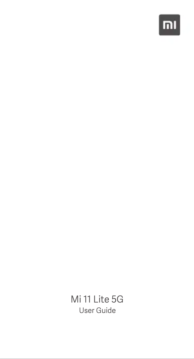 Image de la première page du manuel de l'appareil Xiaomi 11 Lite 5G