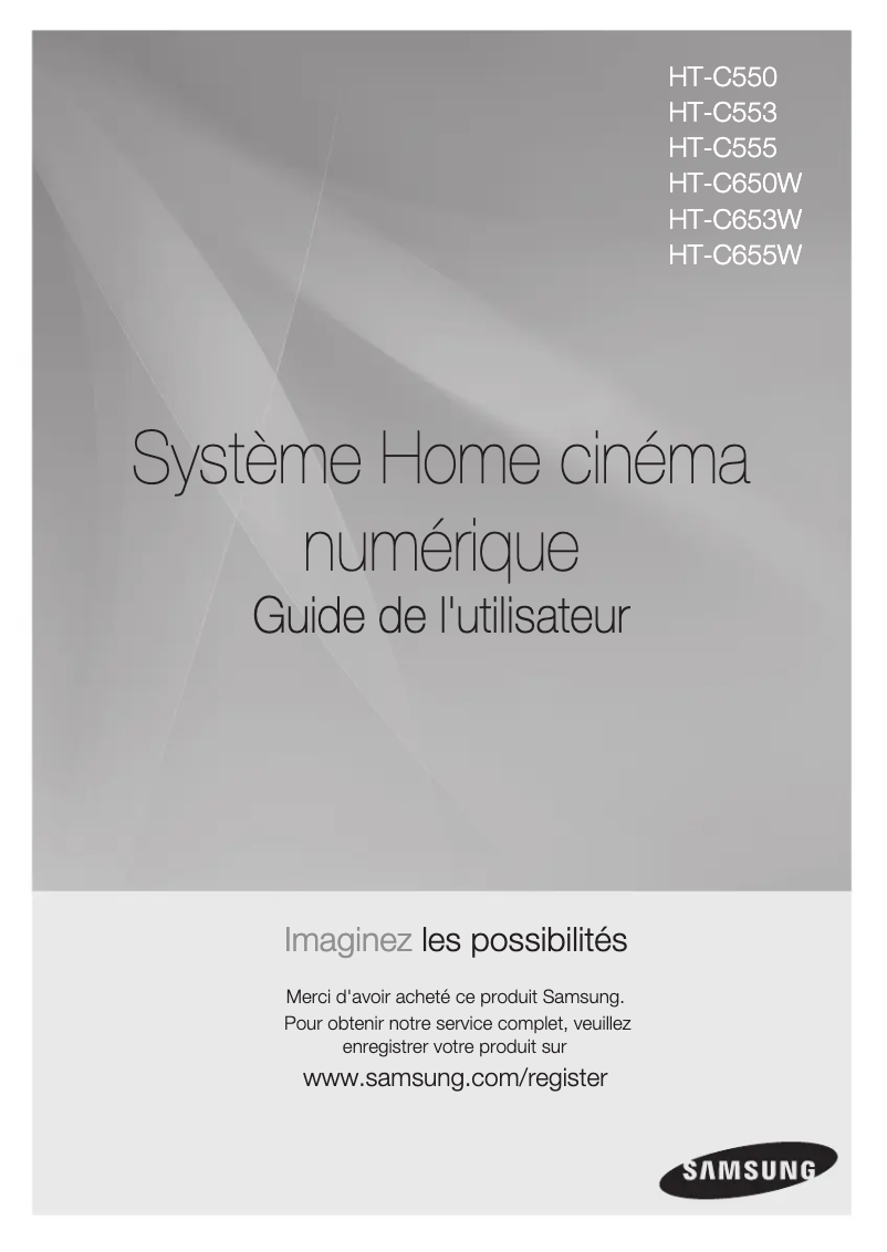Image de la première page du manuel de l'appareil HT-C655W