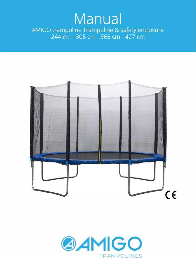 Page 1 de la notice Manuel utilisateur Amigo trampoline 305 cm