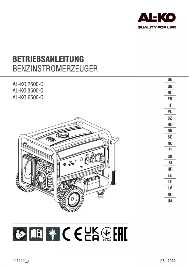 Image de la première page du manuel de l'appareil 6500-C