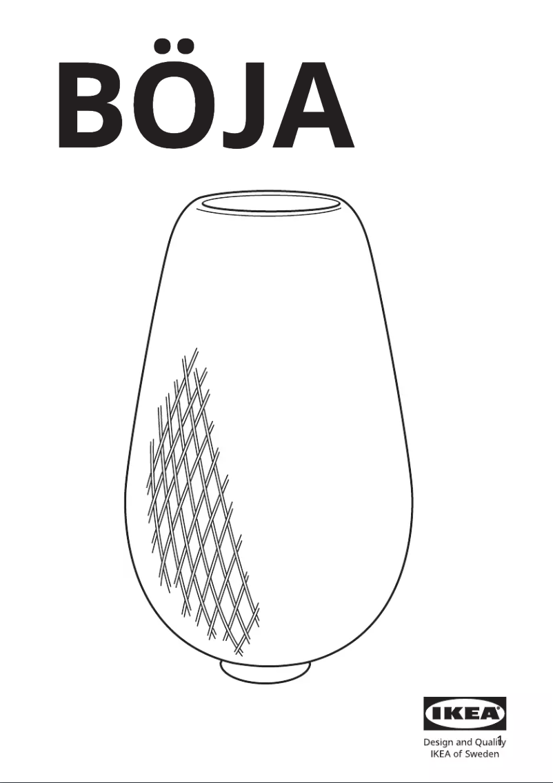 Page 1 de la notice Instructions / montage Ikea BOJA