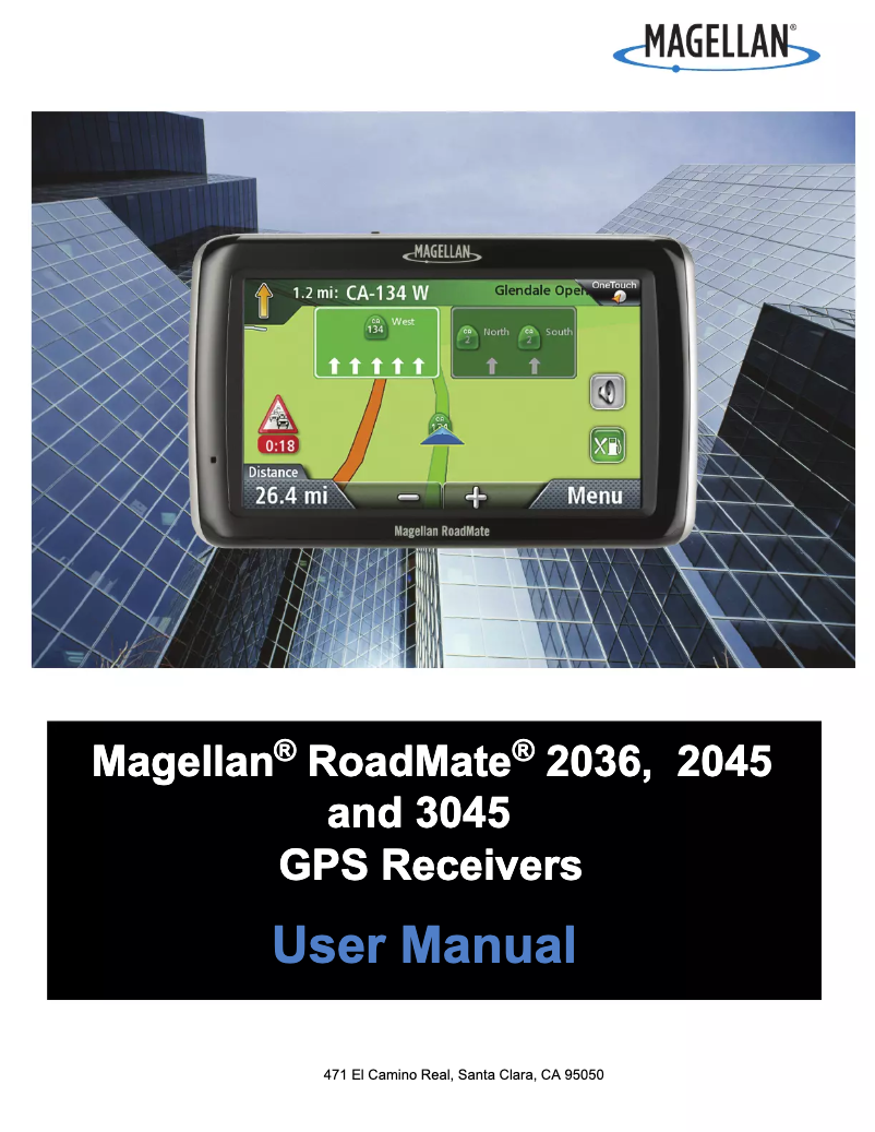 Page n°1 - Manuel utilisateur Magellan RoadMate 2036-MU