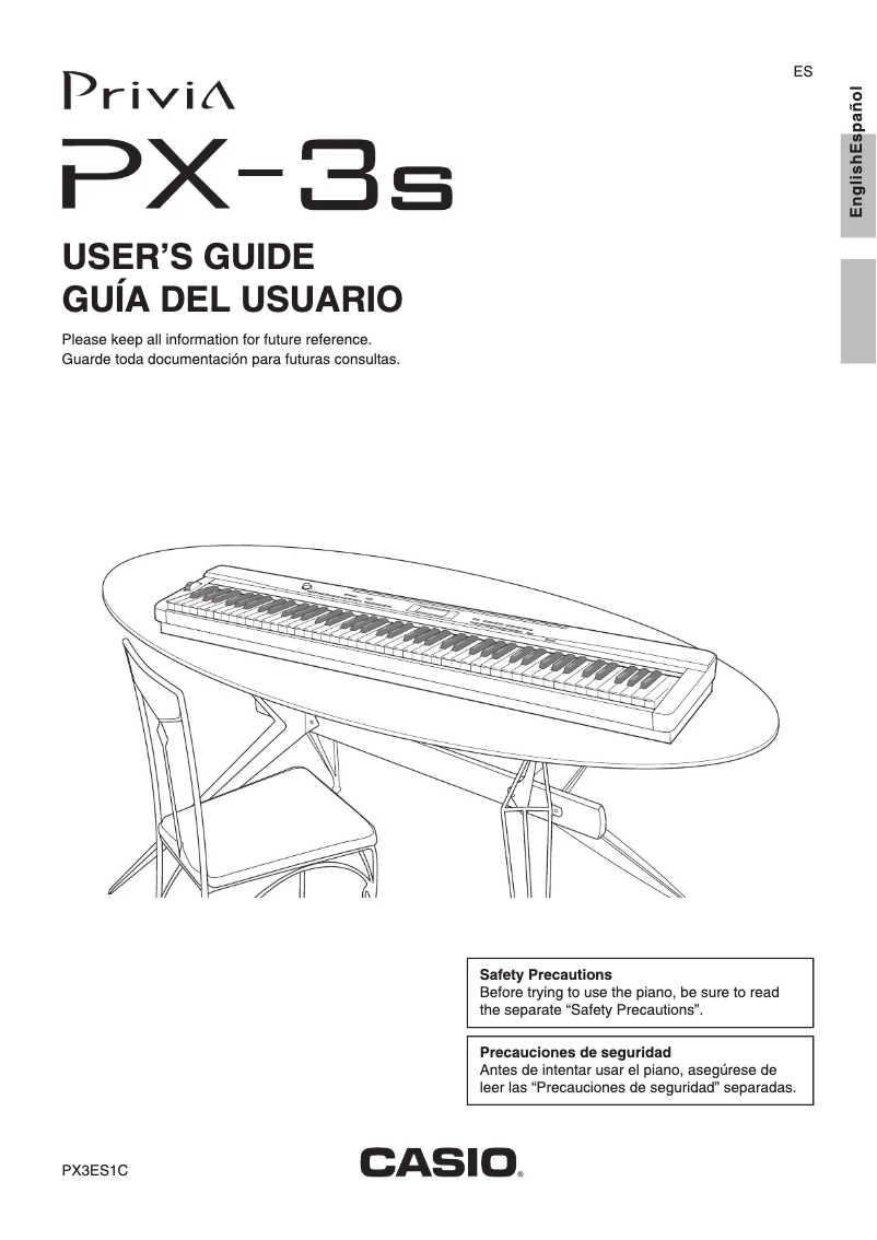 Page n°1 - Manuel utilisateur Casio Privia PX-3SBK