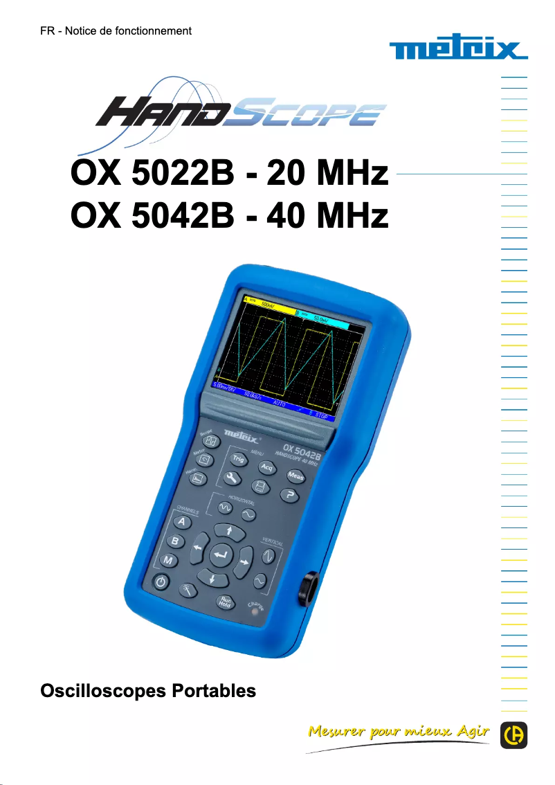Page n°1 - Manuel utilisateur Metrix OX 5042B