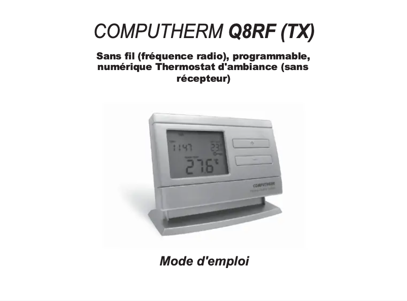 Page n°1 - Manuel utilisateur Computherm Q8RF